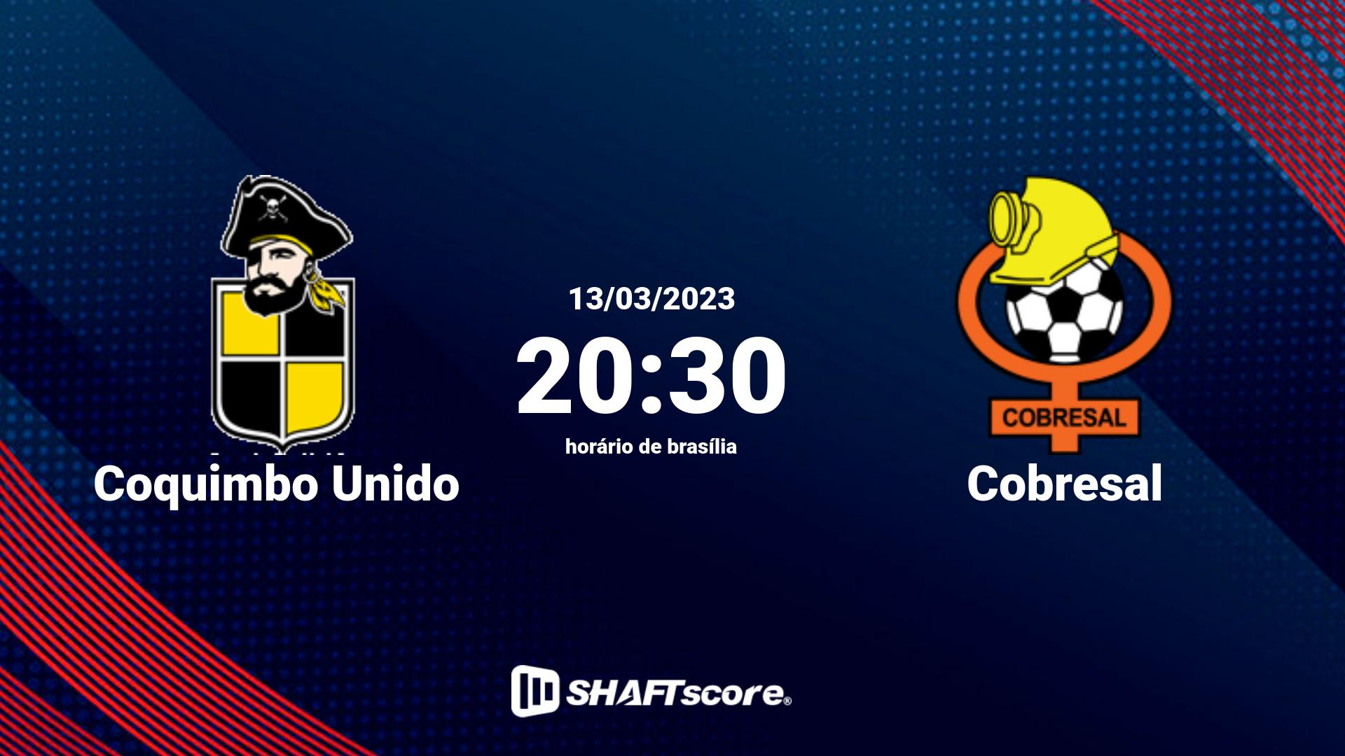 Estatísticas do jogo Coquimbo Unido vs Cobresal 13.03 20:30