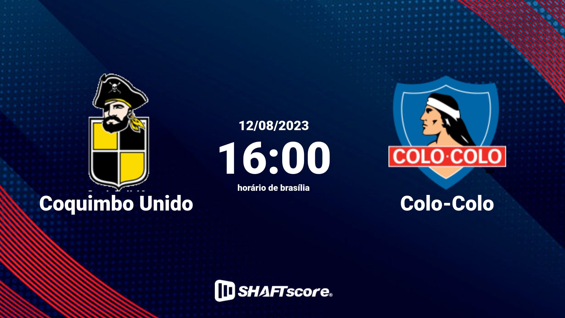 Estatísticas do jogo Coquimbo Unido vs Colo-Colo 12.08 16:00