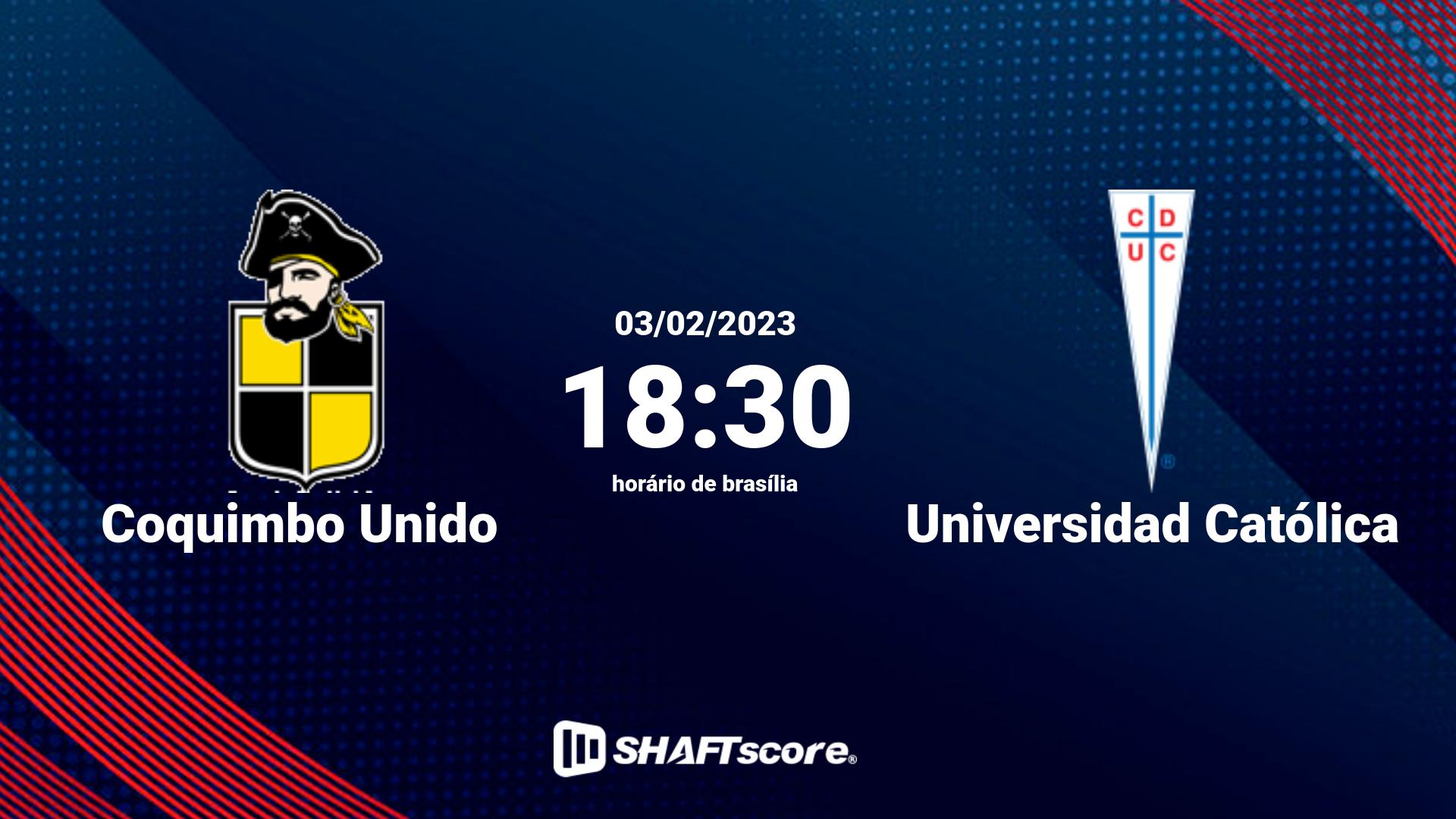 Estatísticas do jogo Coquimbo Unido vs Universidad Católica 03.02 18:30