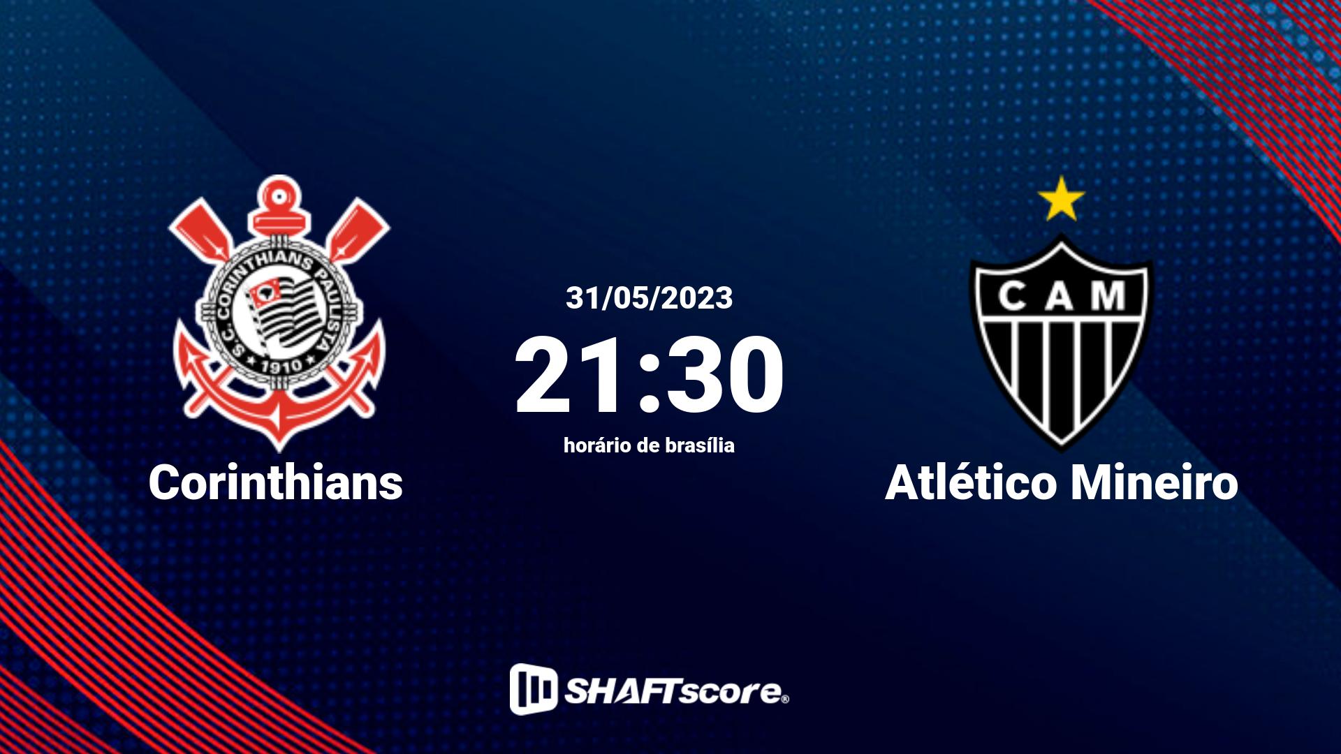 Estatísticas do jogo Corinthians vs Atlético Mineiro 31.05 21:30