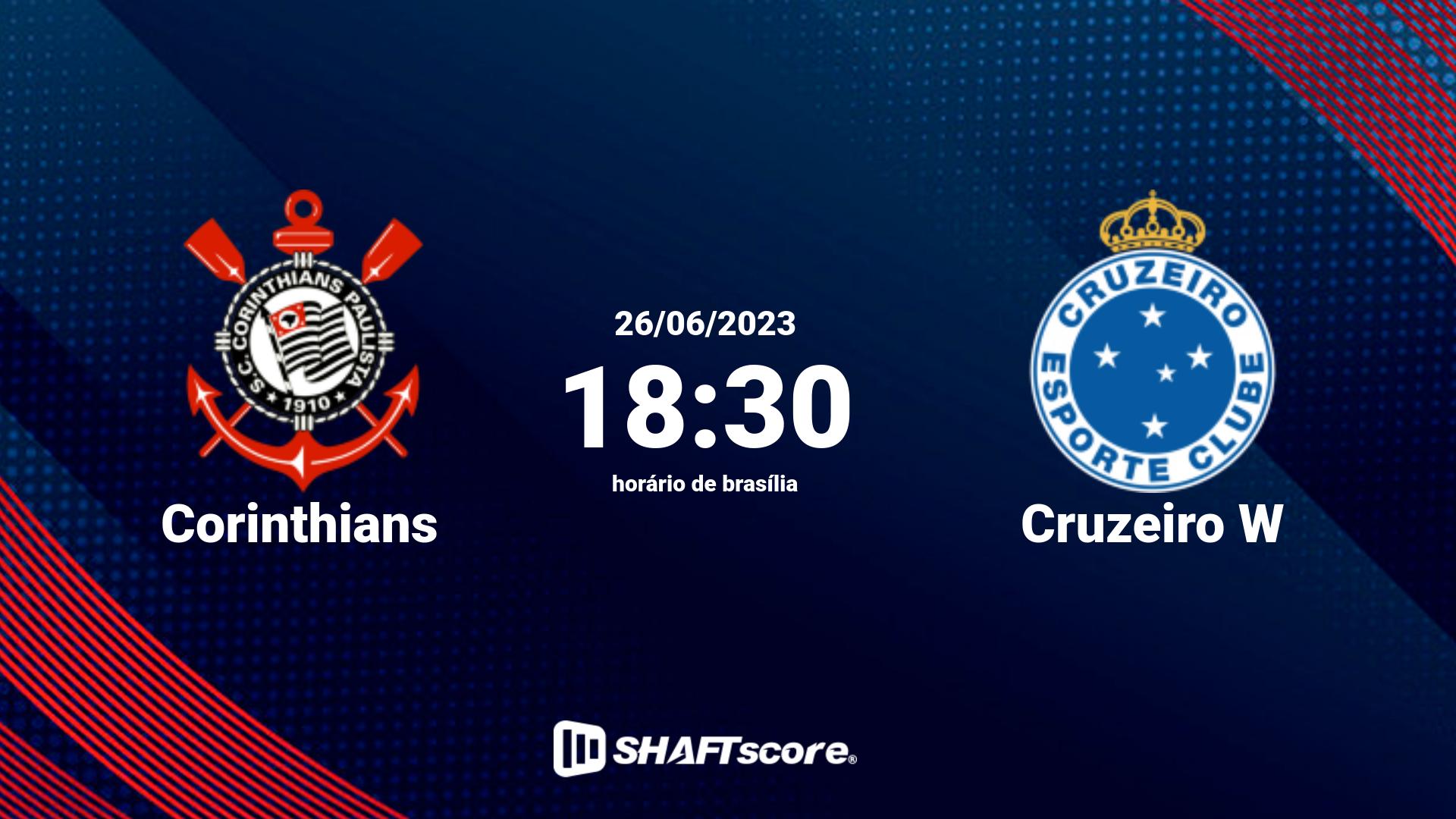 Estatísticas do jogo Corinthians vs Cruzeiro W 26.06 18:30