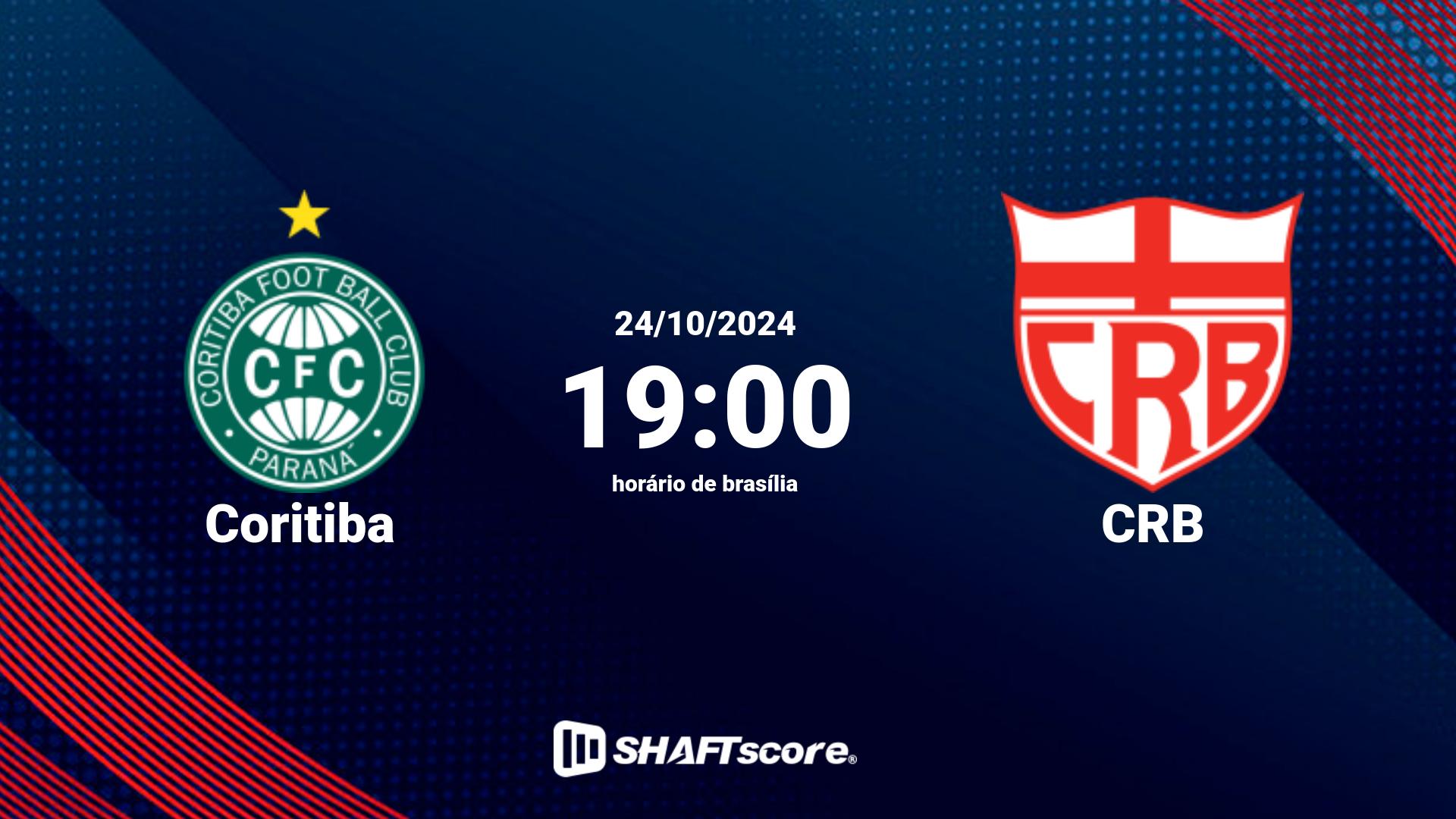 Estatísticas do jogo Coritiba vs CRB 28.10 18:00