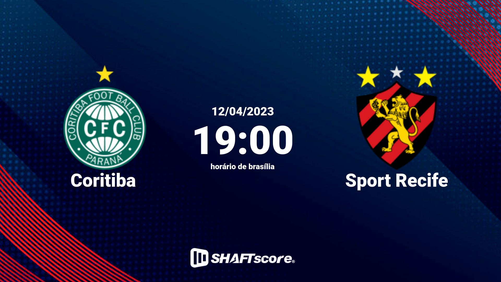 Estatísticas do jogo Coritiba vs Sport Recife 12.04 19:00