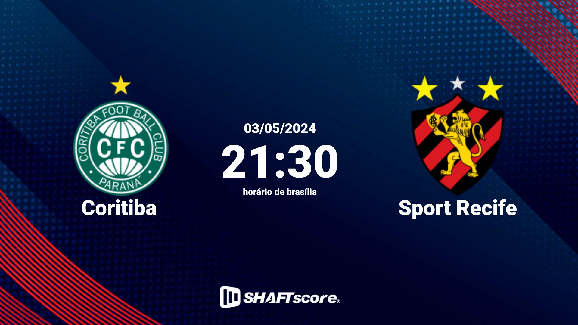 Estatísticas do jogo Coritiba vs Sport Recife 03.05 21:30