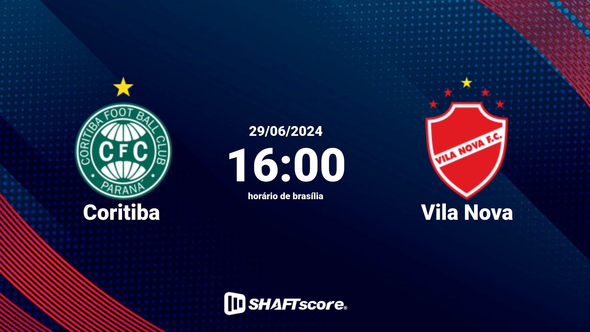 Estatísticas do jogo Coritiba vs Vila Nova 29.06 16:00