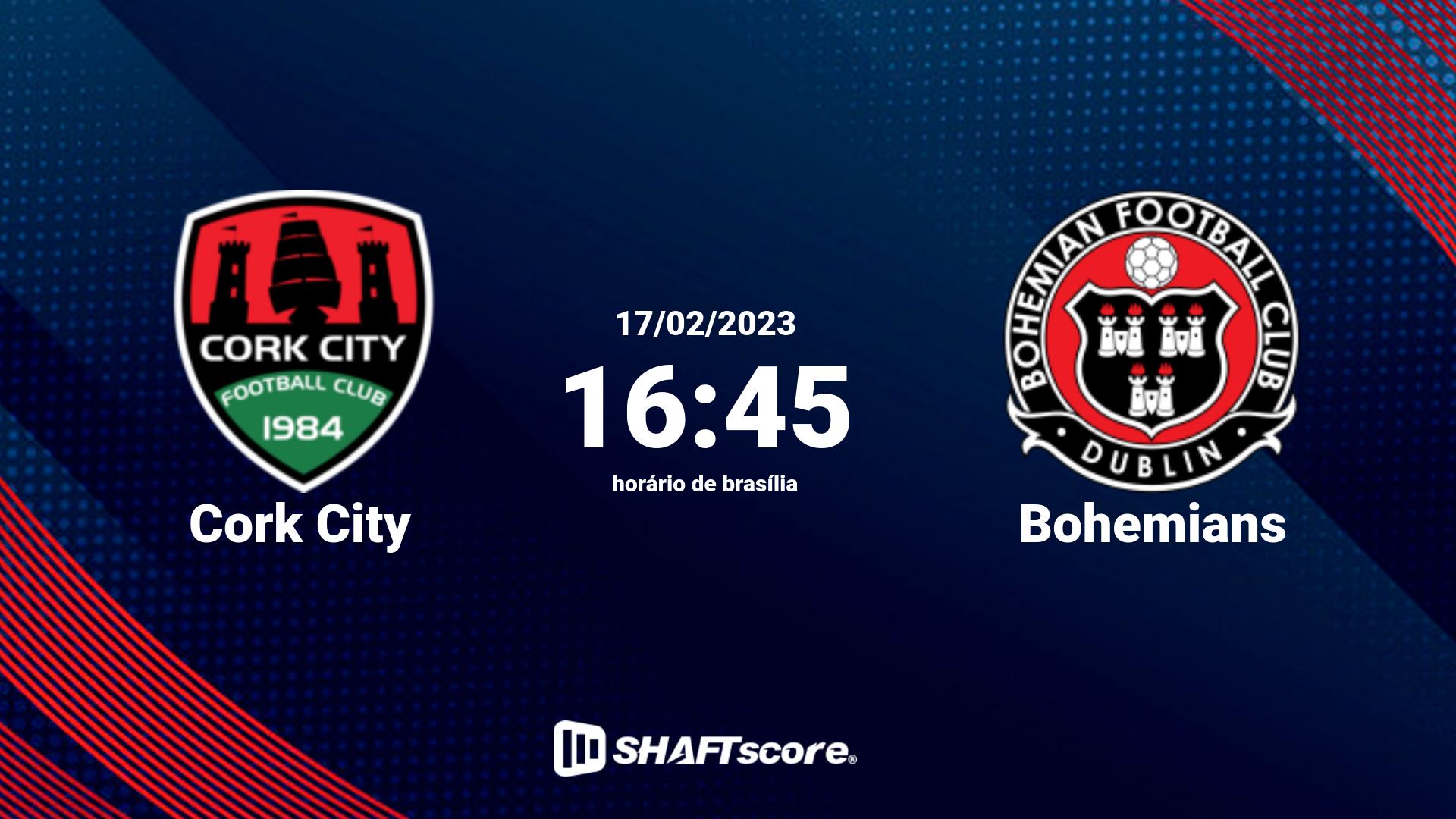 Estatísticas do jogo Cork City vs Bohemians 17.02 16:45