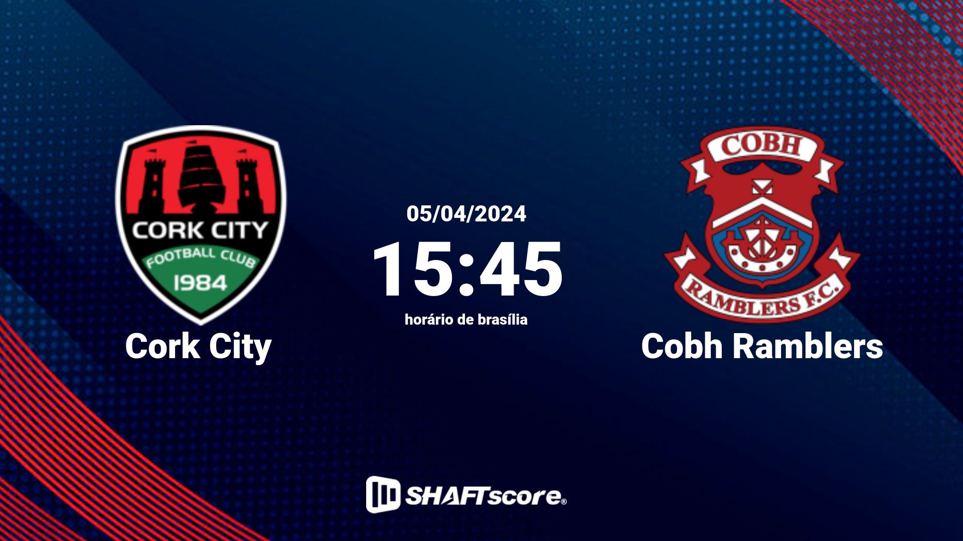 Estatísticas do jogo Cork City vs Cobh Ramblers 05.04 15:45