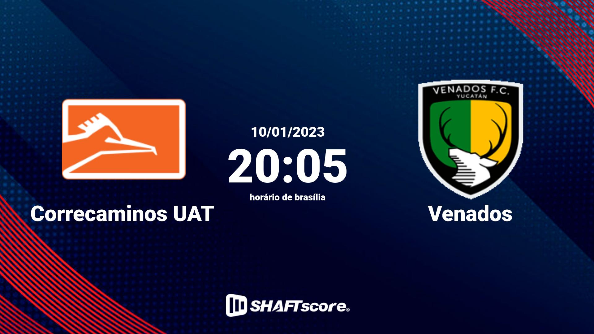 Estatísticas do jogo Correcaminos UAT vs Venados 10.01 20:05