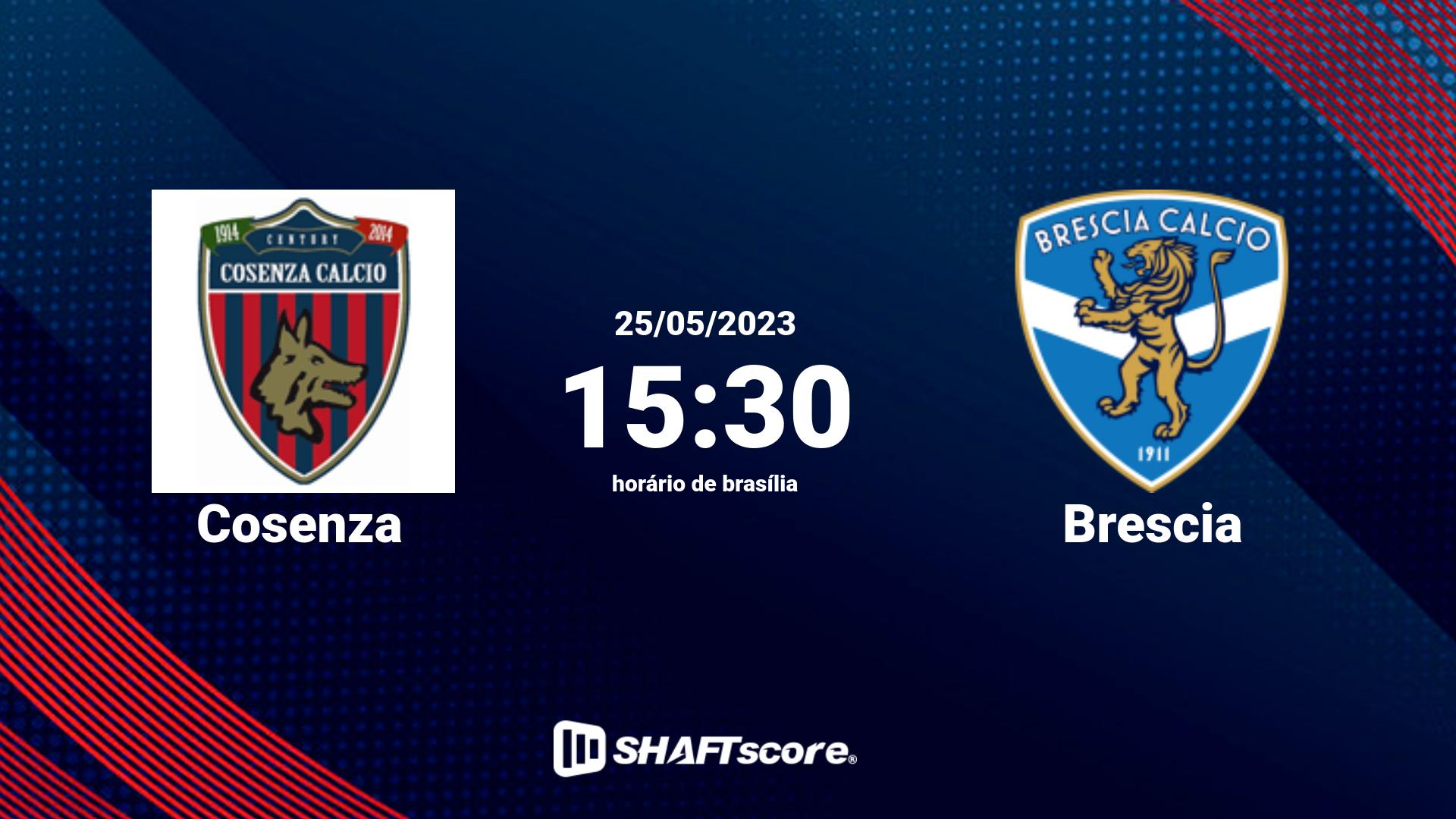 Estatísticas do jogo Cosenza vs Brescia 25.05 15:30