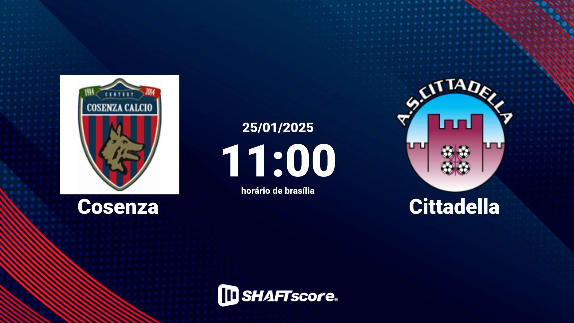 Estatísticas do jogo Cosenza vs Cittadella 25.01 11:00