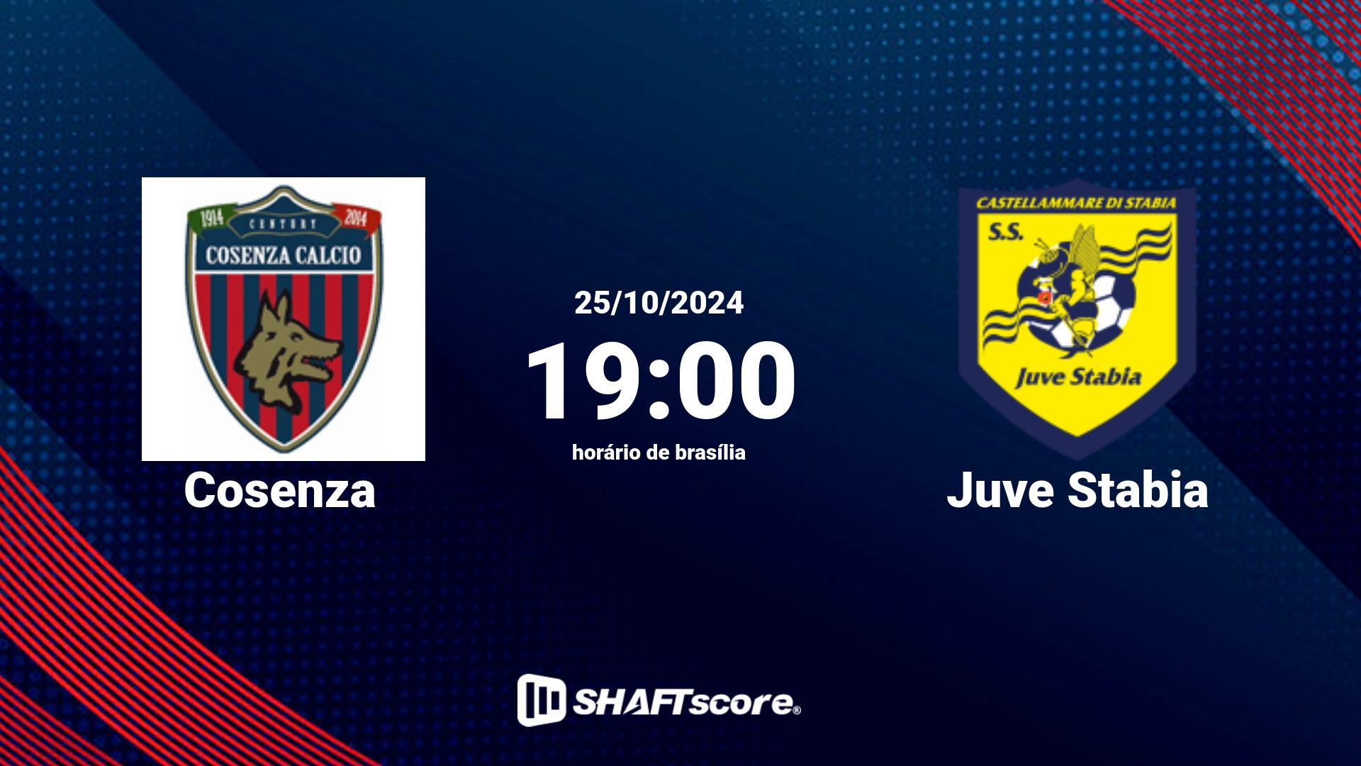 Estatísticas do jogo Cosenza vs Juve Stabia 26.10 10:00