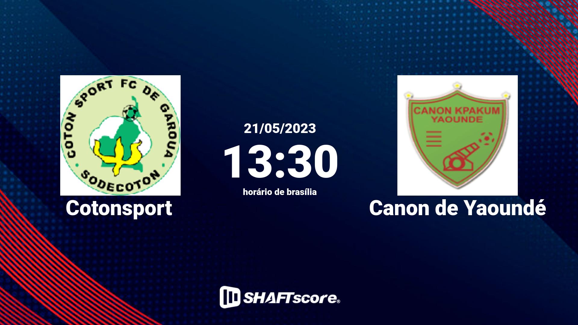 Estatísticas do jogo Cotonsport vs Canon de Yaoundé 21.05 13:30