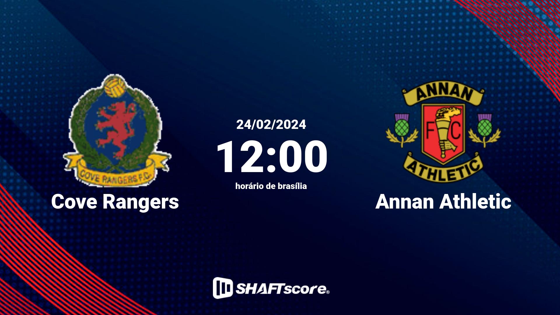 Estatísticas do jogo Cove Rangers vs Annan Athletic 24.02 12:00