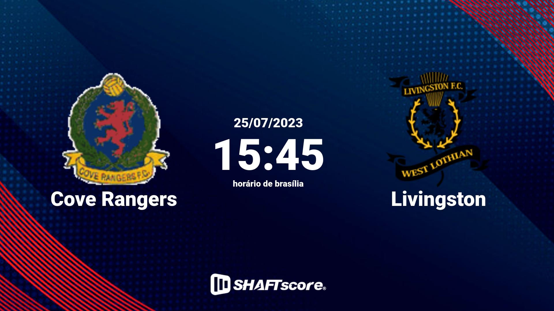 Estatísticas do jogo Cove Rangers vs Livingston 25.07 15:45