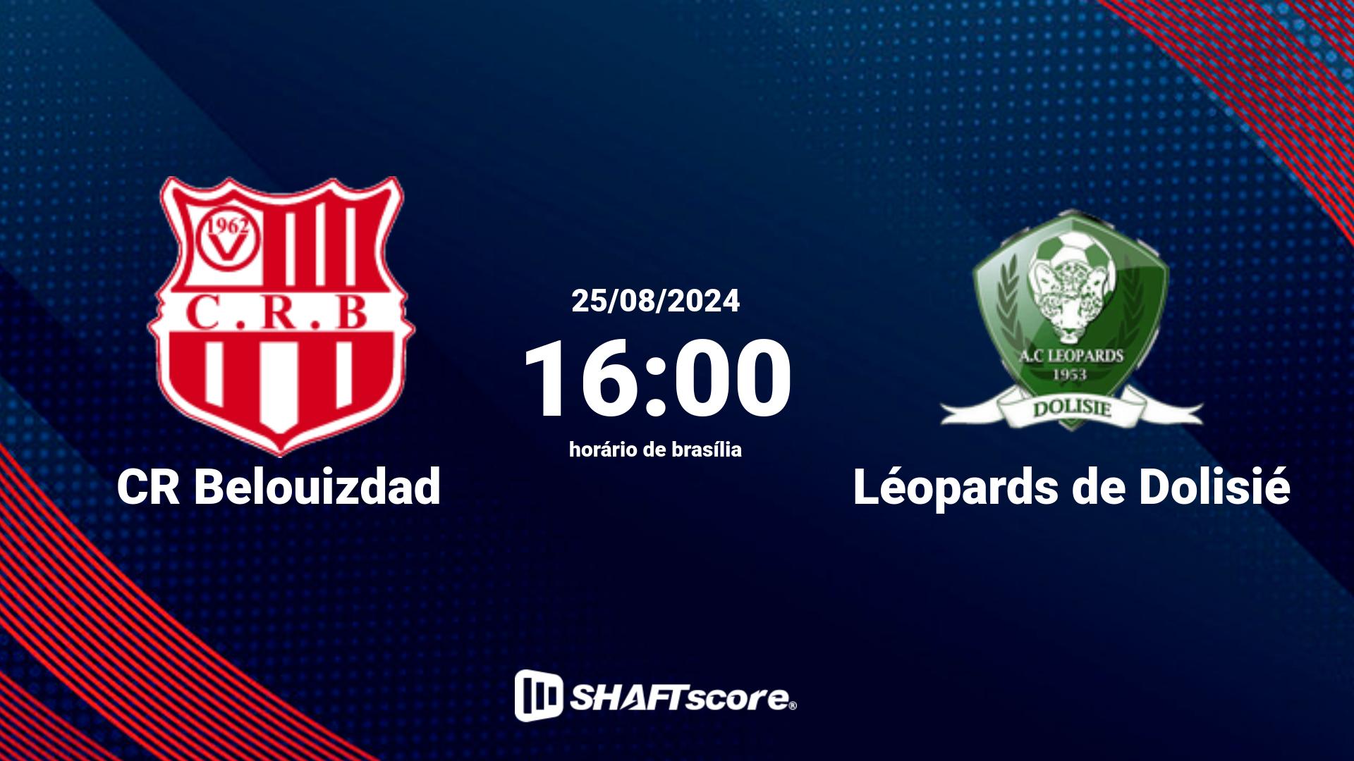 Estatísticas do jogo CR Belouizdad vs Léopards de Dolisié 25.08 16:00