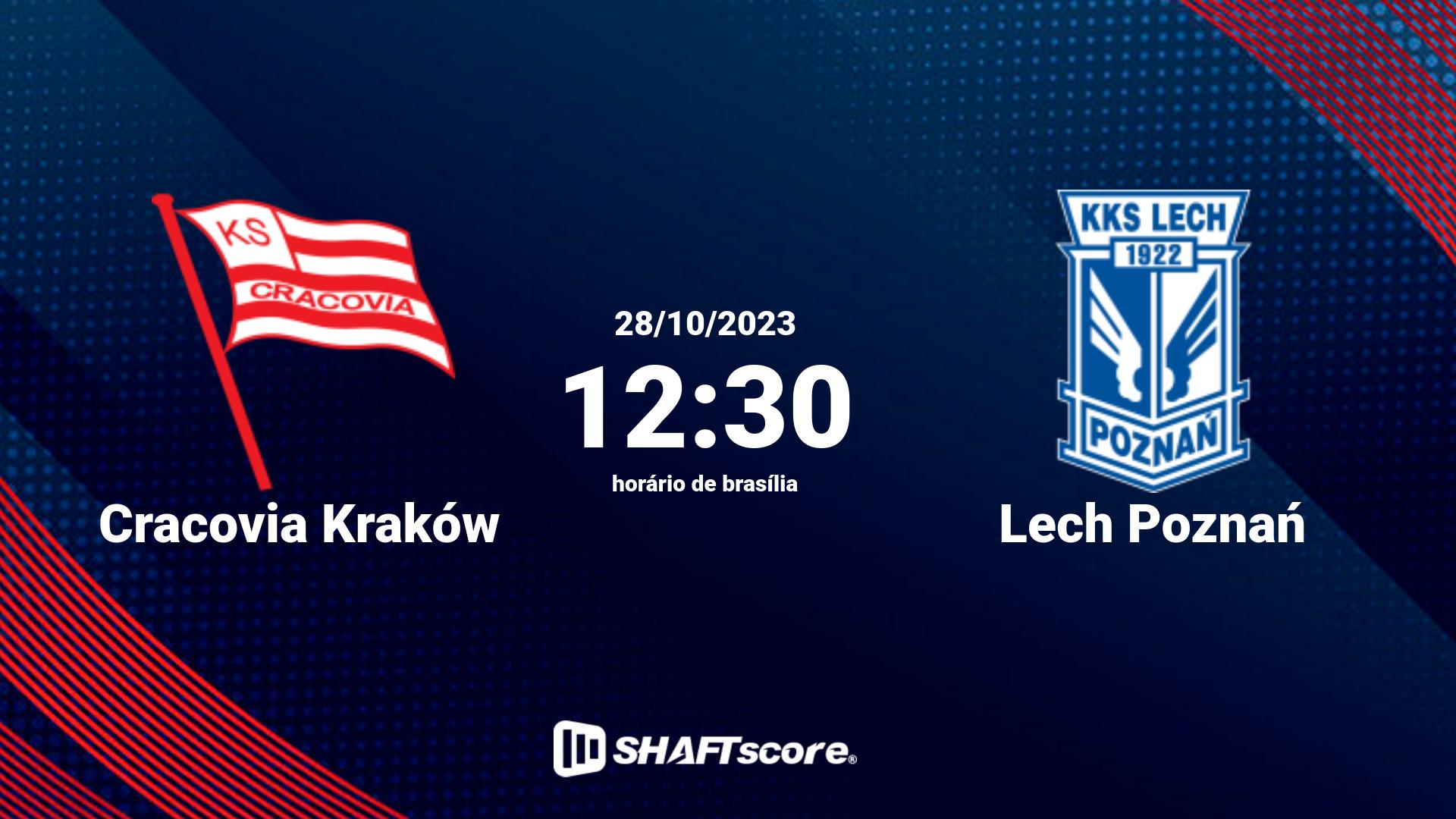 Estatísticas do jogo Cracovia Kraków vs Lech Poznań 28.10 12:30