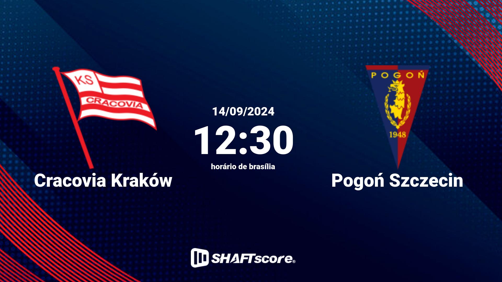 Estatísticas do jogo Cracovia Kraków vs Pogoń Szczecin 14.09 12:30