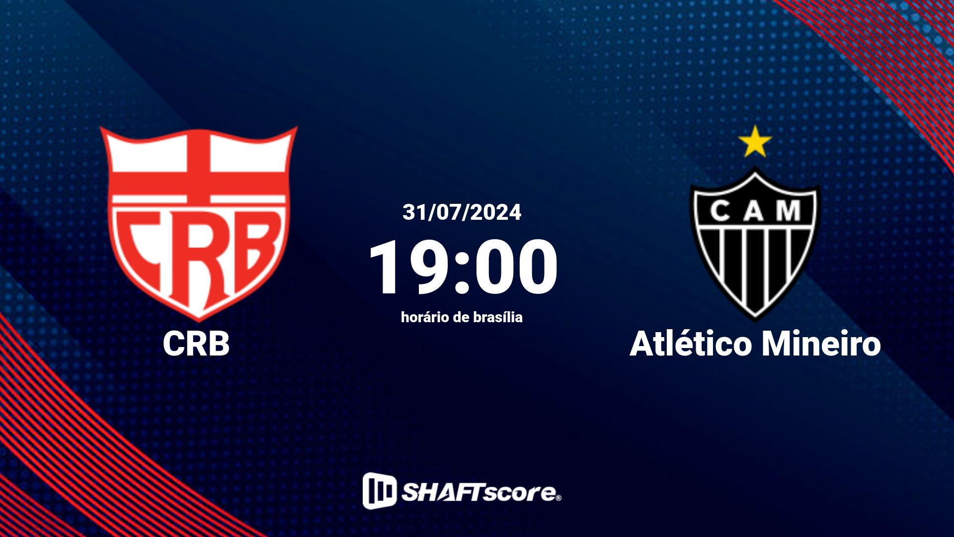 Estatísticas do jogo CRB vs Atlético Mineiro 31.07 19:00