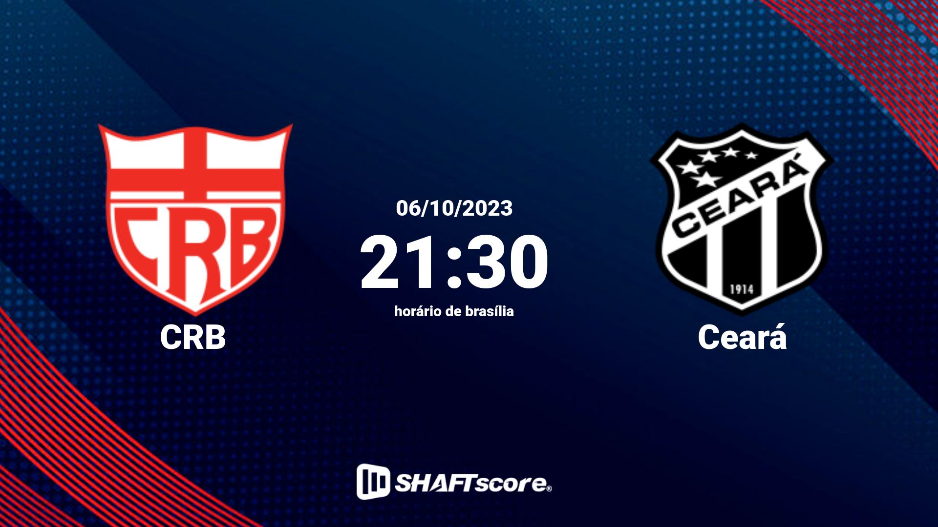 Estatísticas do jogo CRB vs Ceará 06.10 21:30