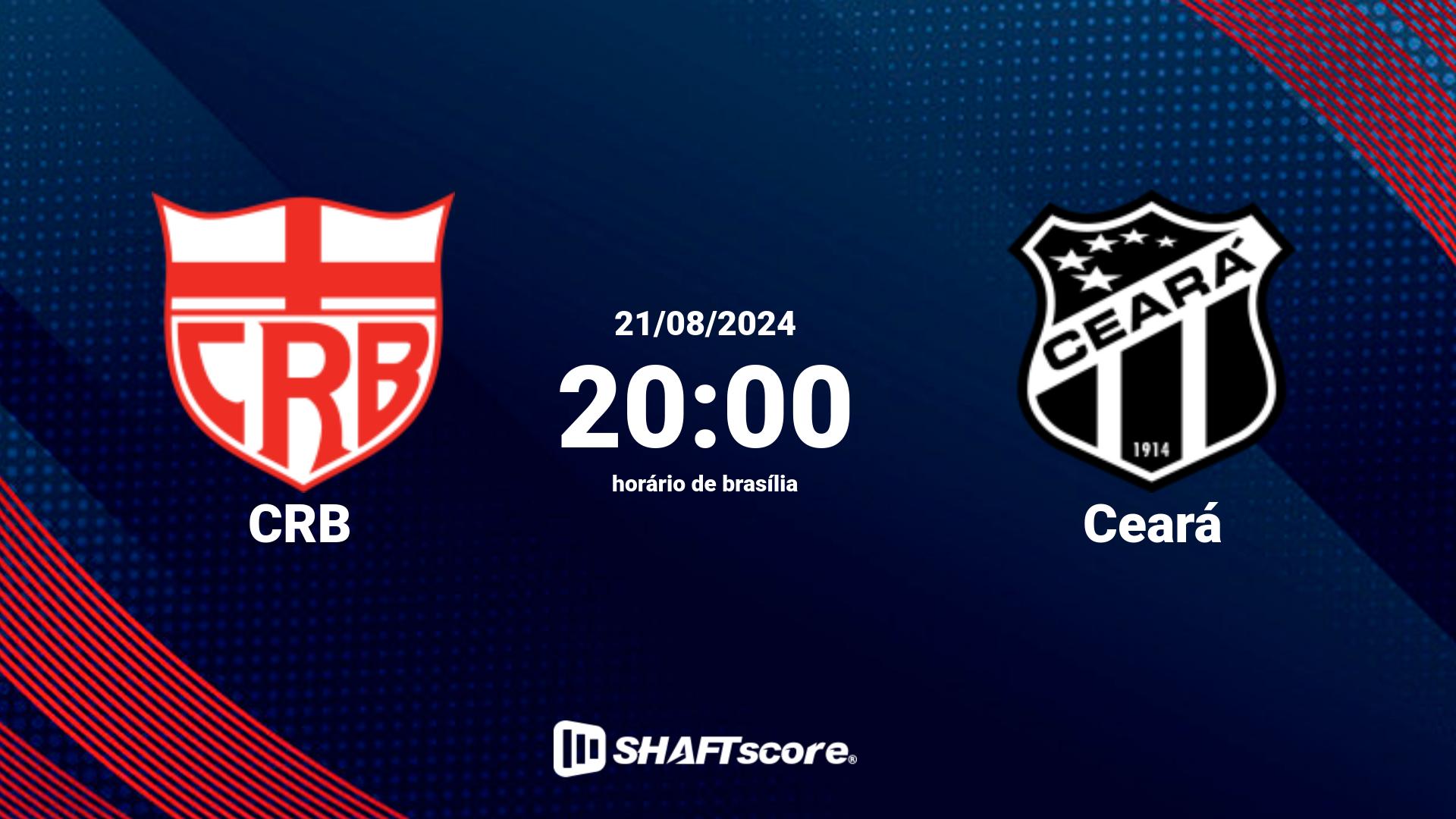 Estatísticas do jogo CRB vs Ceará 21.08 20:00