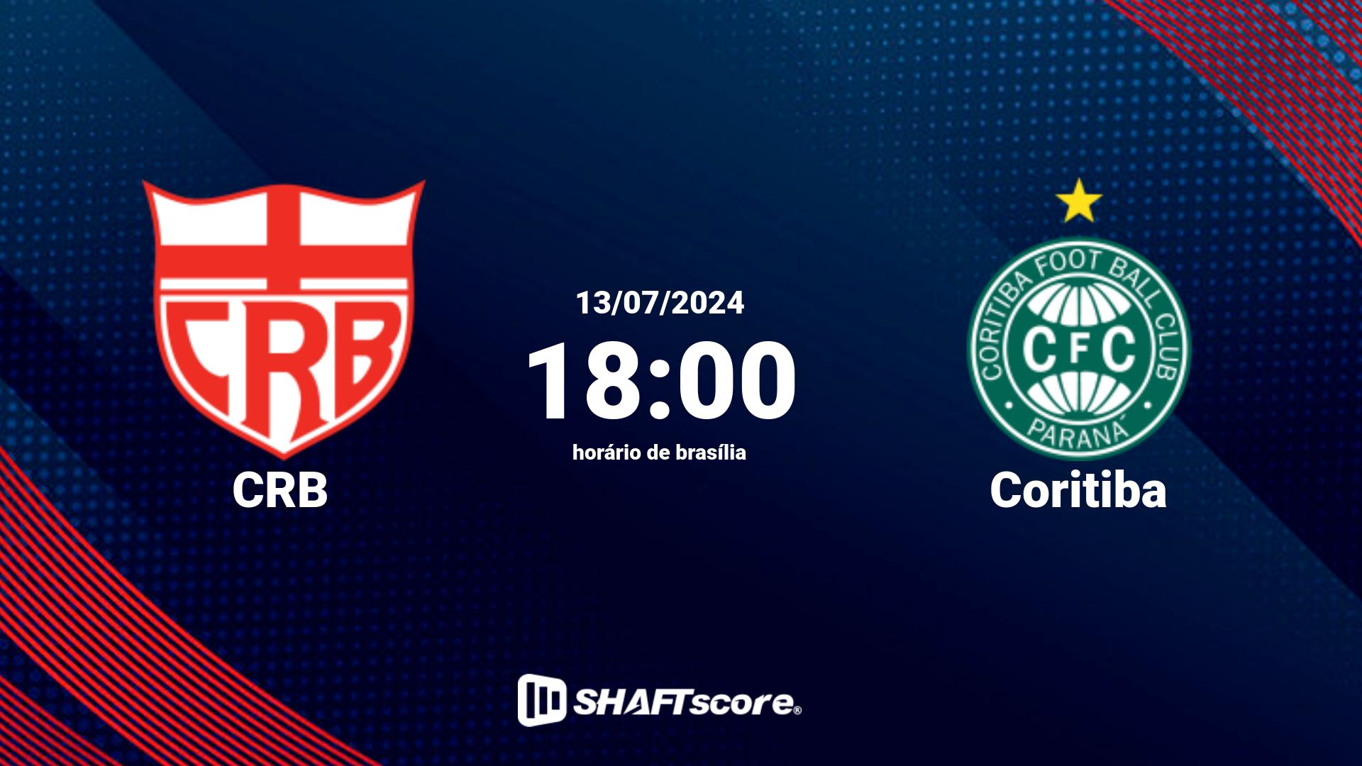 Estatísticas do jogo CRB vs Coritiba 13.07 18:00