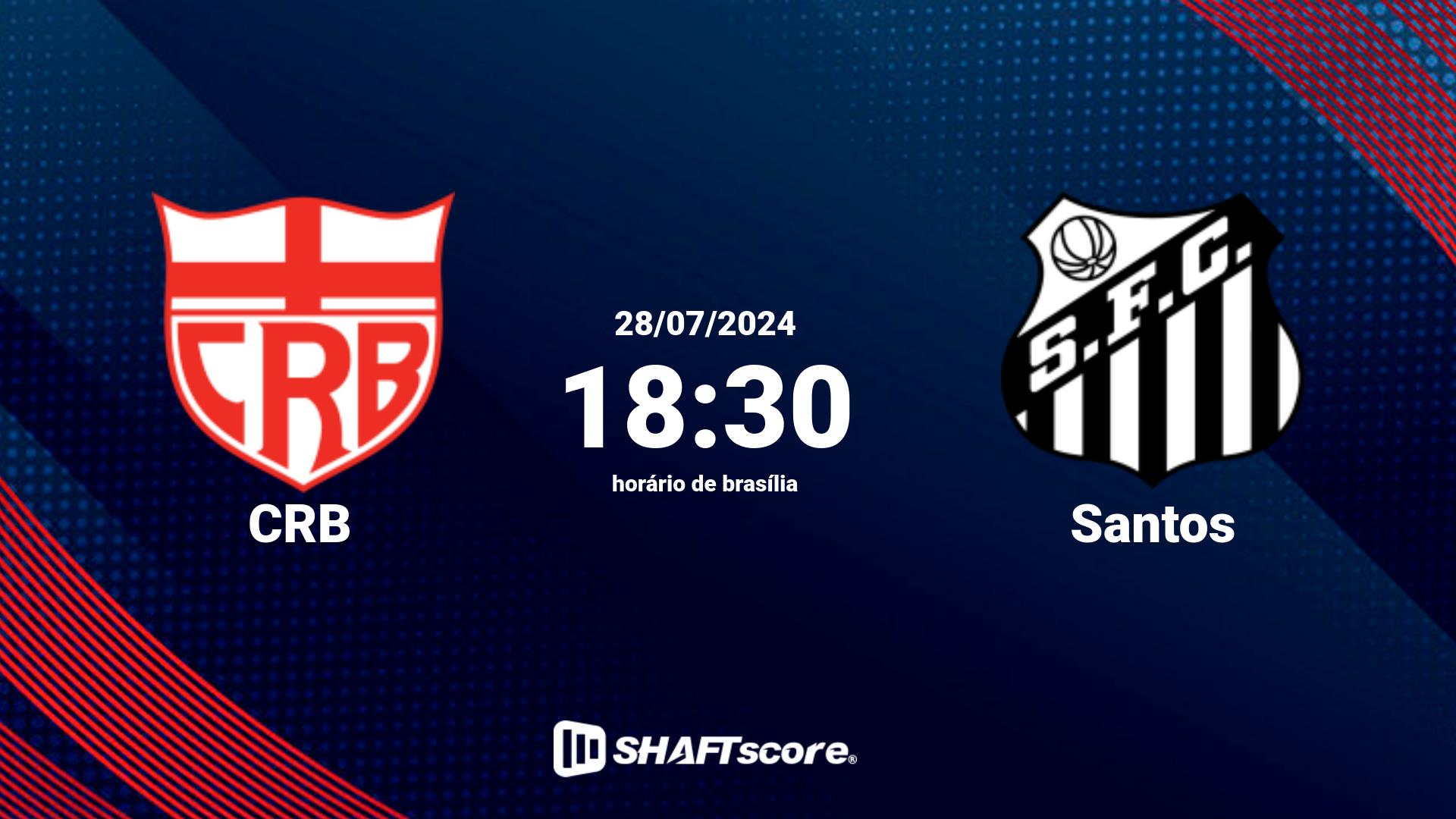 Estatísticas do jogo CRB vs Santos 28.07 18:30