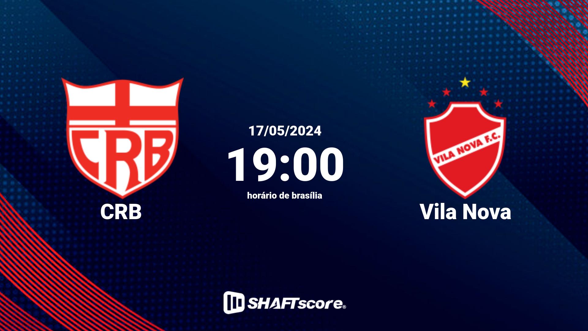 Estatísticas do jogo CRB vs Vila Nova 17.05 19:00