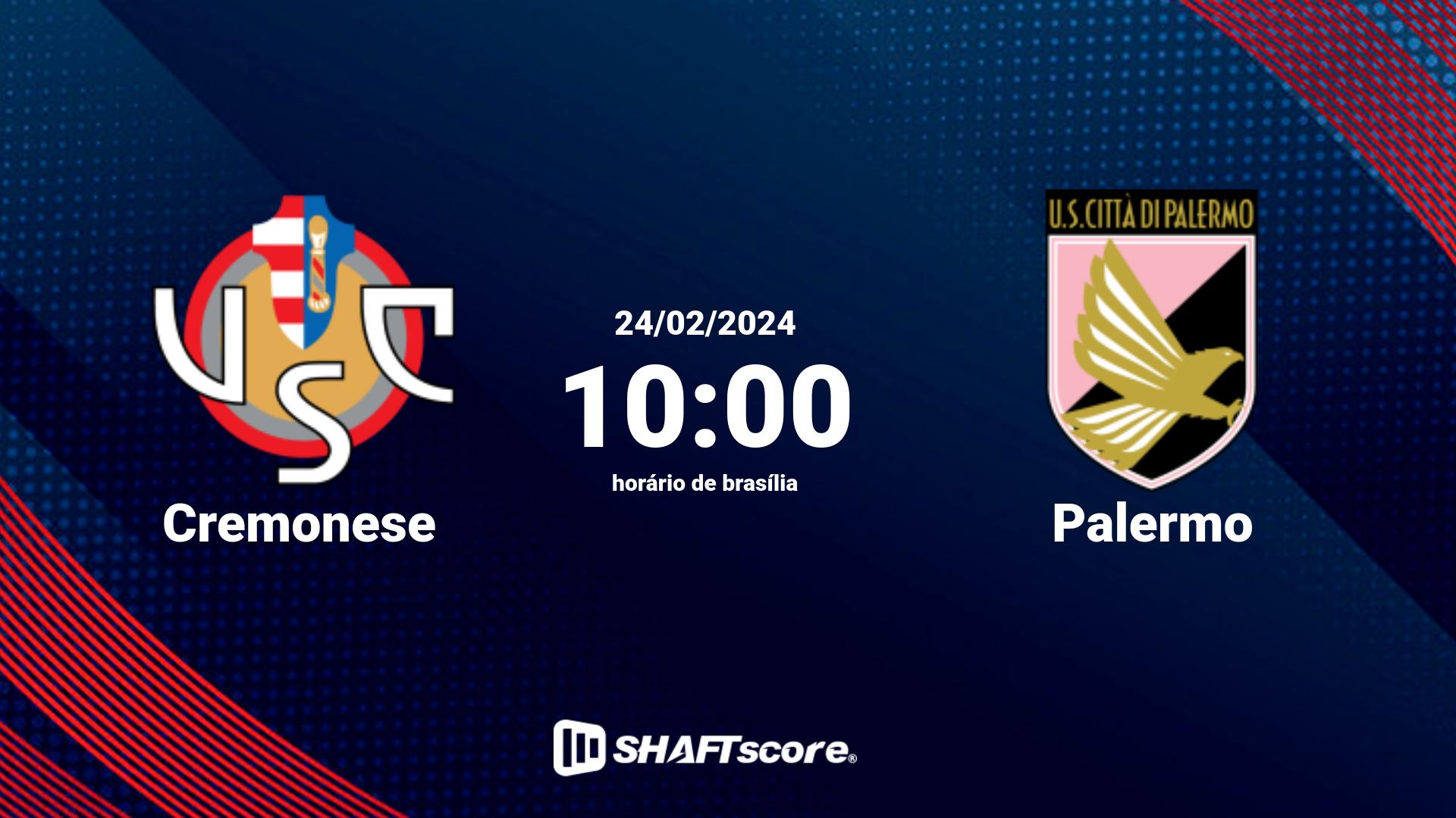 Estatísticas do jogo Cremonese vs Palermo 24.02 10:00