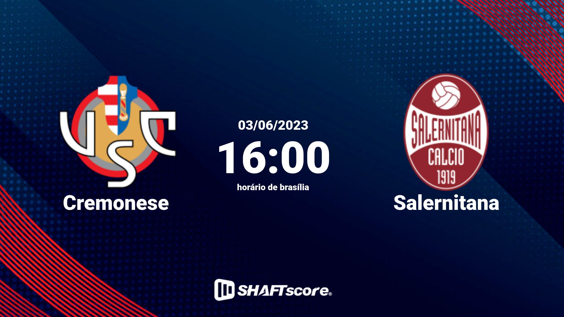 Estatísticas do jogo Cremonese vs Salernitana 03.06 16:00