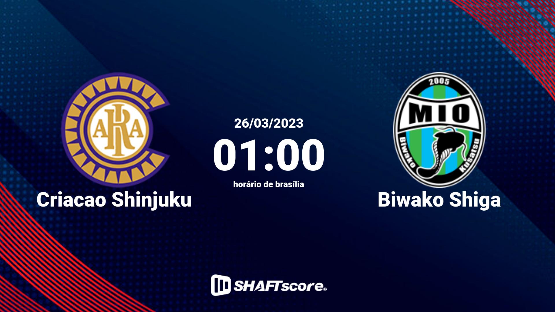 Estatísticas do jogo Criacao Shinjuku vs Biwako Shiga 26.03 01:00