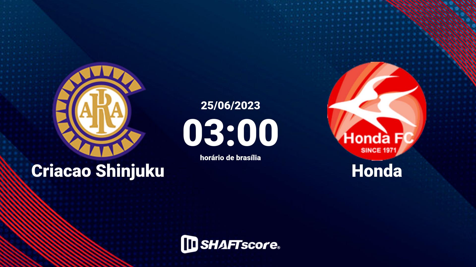 Estatísticas do jogo Criacao Shinjuku vs Honda 25.06 03:00