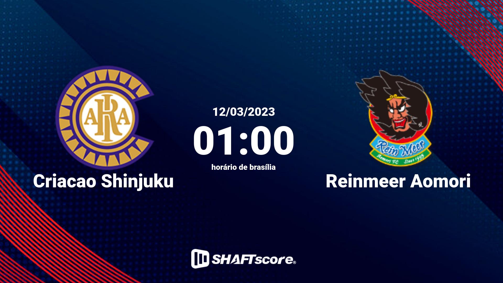 Estatísticas do jogo Criacao Shinjuku vs Reinmeer Aomori 12.03 01:00