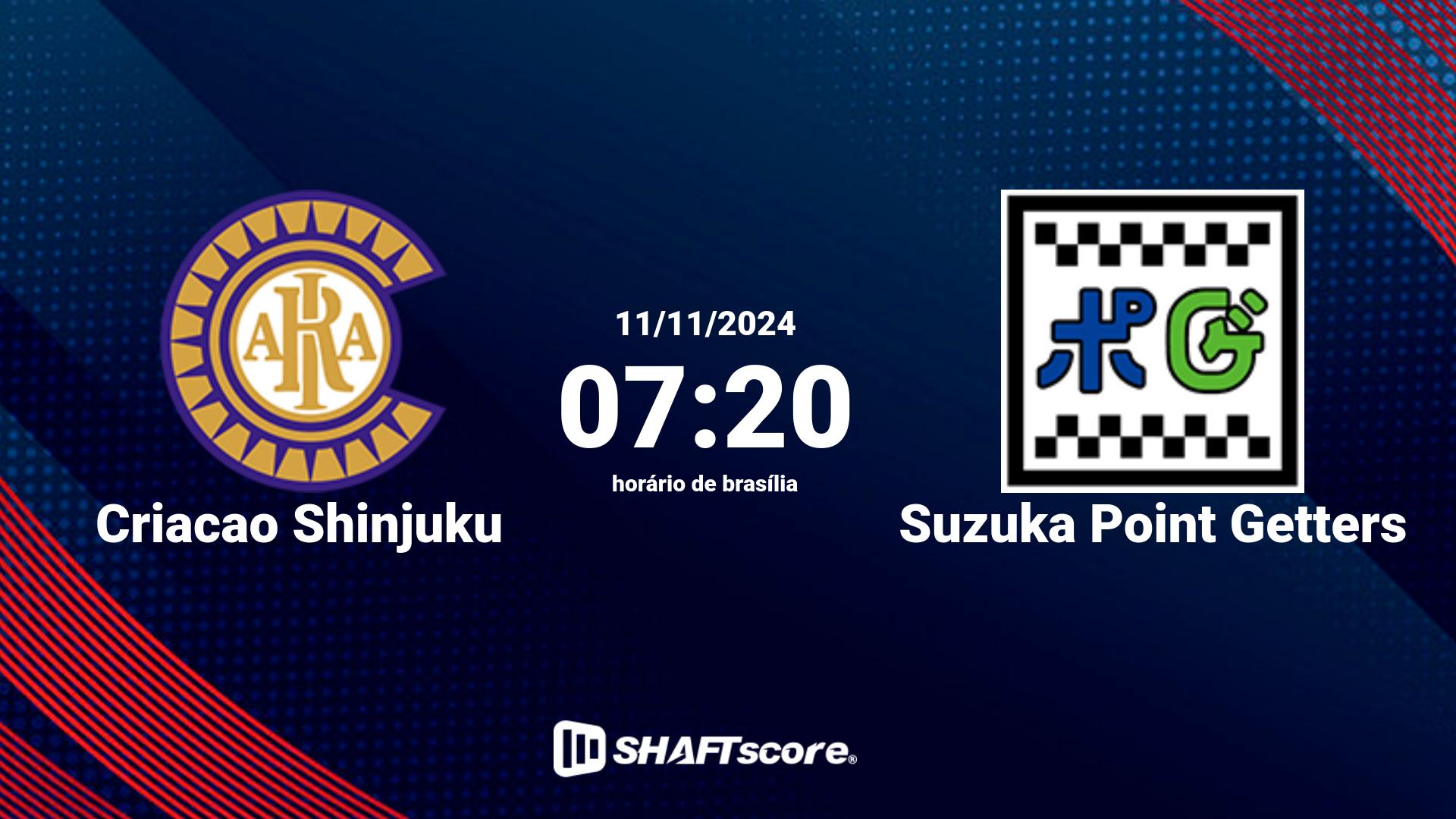 Estatísticas do jogo Criacao Shinjuku vs Suzuka Point Getters 11.11 07:20