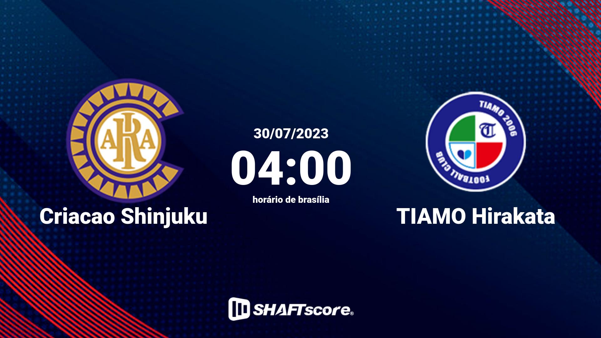 Estatísticas do jogo Criacao Shinjuku vs TIAMO Hirakata 30.07 04:00