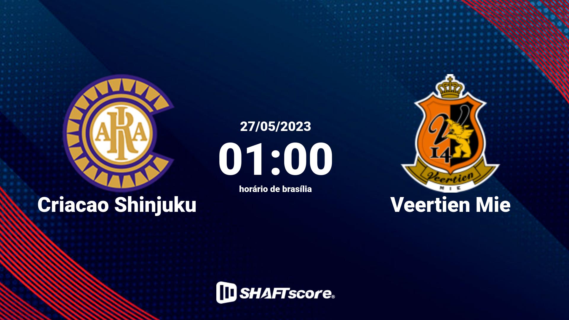 Estatísticas do jogo Criacao Shinjuku vs Veertien Mie 27.05 01:00