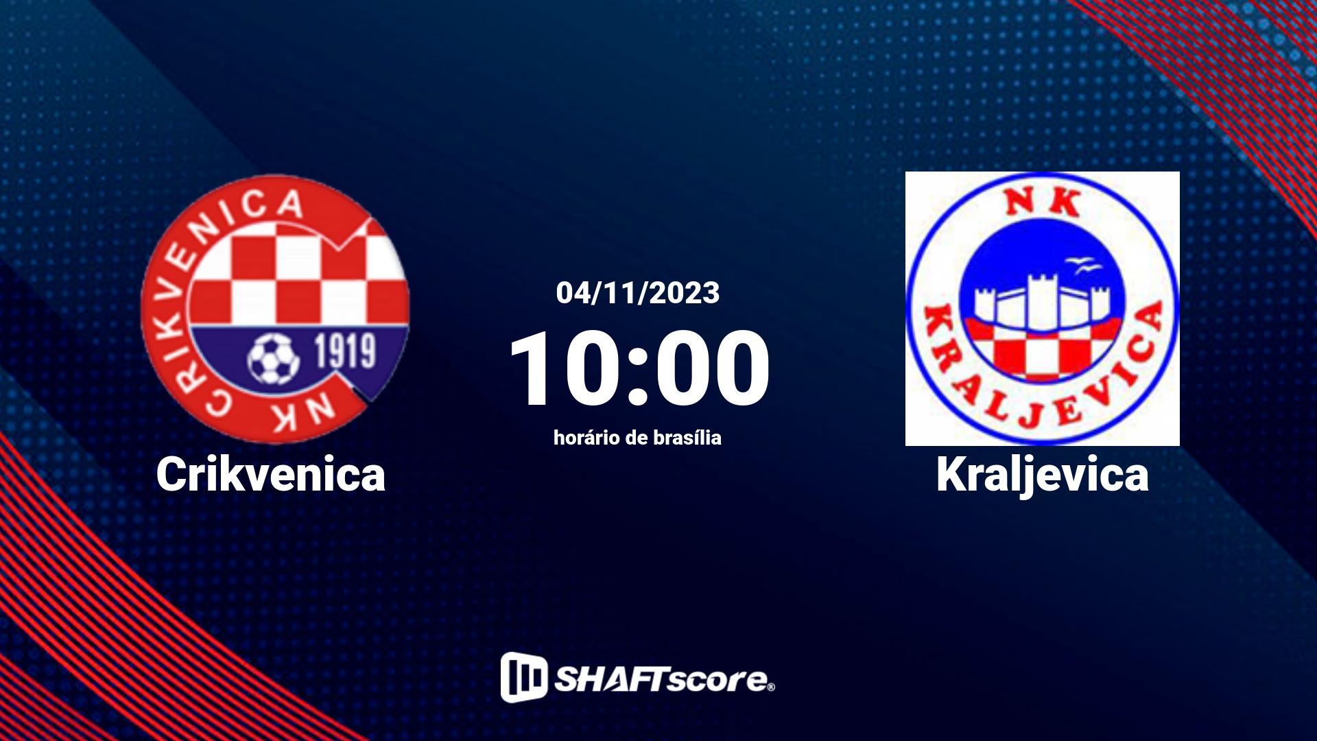 Estatísticas do jogo Crikvenica vs Kraljevica 04.11 10:00