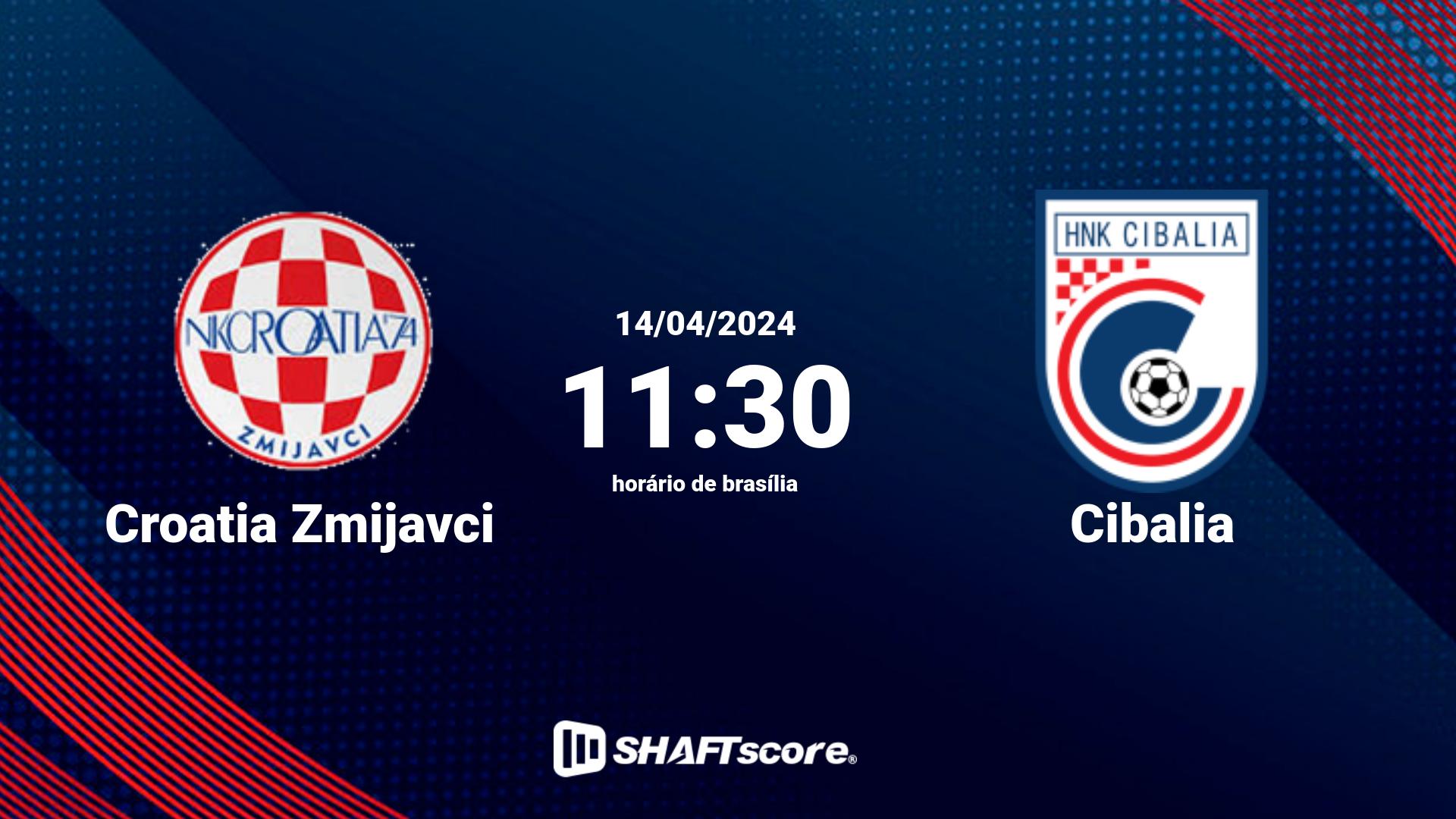 Estatísticas do jogo Croatia Zmijavci vs Cibalia 14.04 11:30