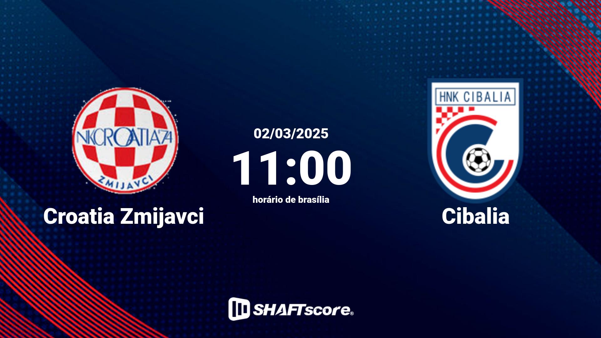 Estatísticas do jogo Croatia Zmijavci vs Cibalia 02.03 11:00