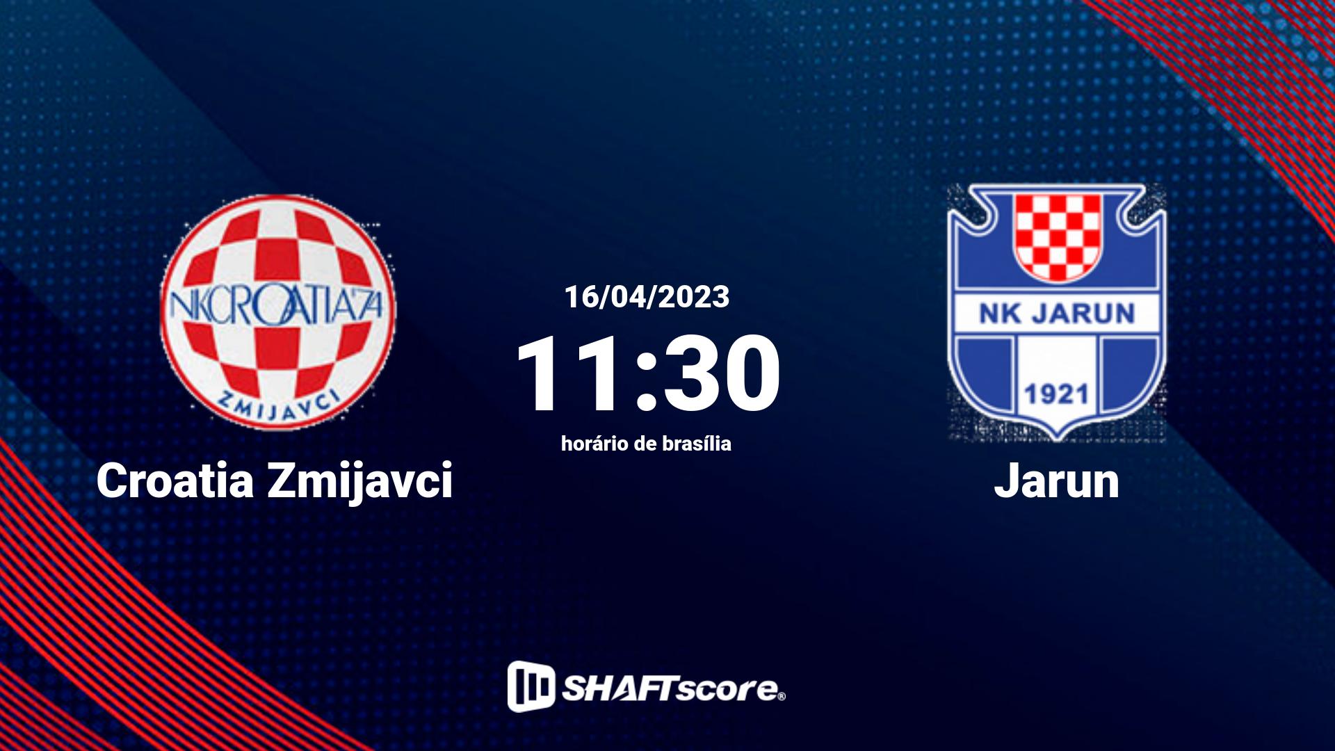 Estatísticas do jogo Croatia Zmijavci vs Jarun 16.04 11:30