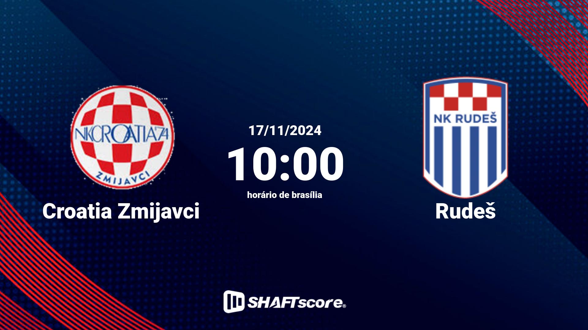 Estatísticas do jogo Croatia Zmijavci vs Rudeš 17.11 10:00