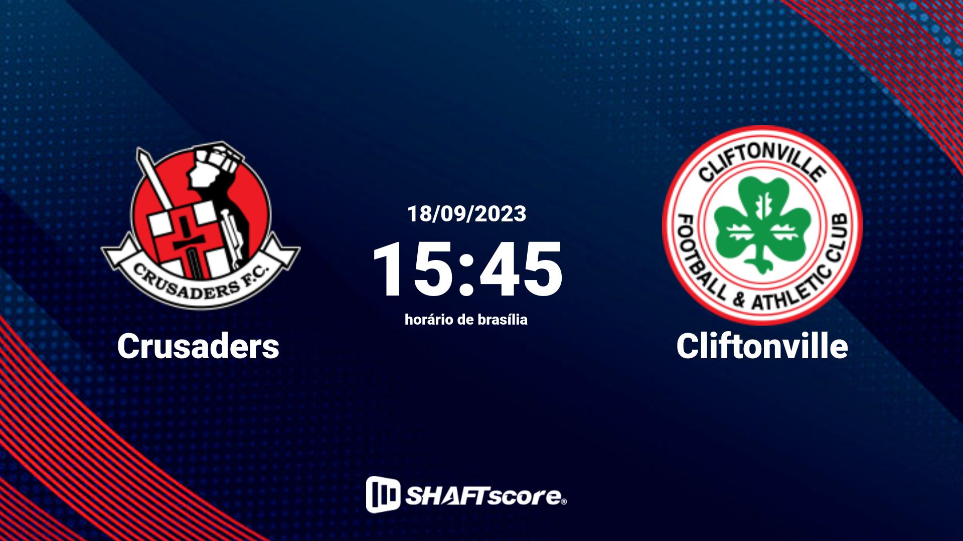 Estatísticas do jogo Crusaders vs Cliftonville 18.09 15:45