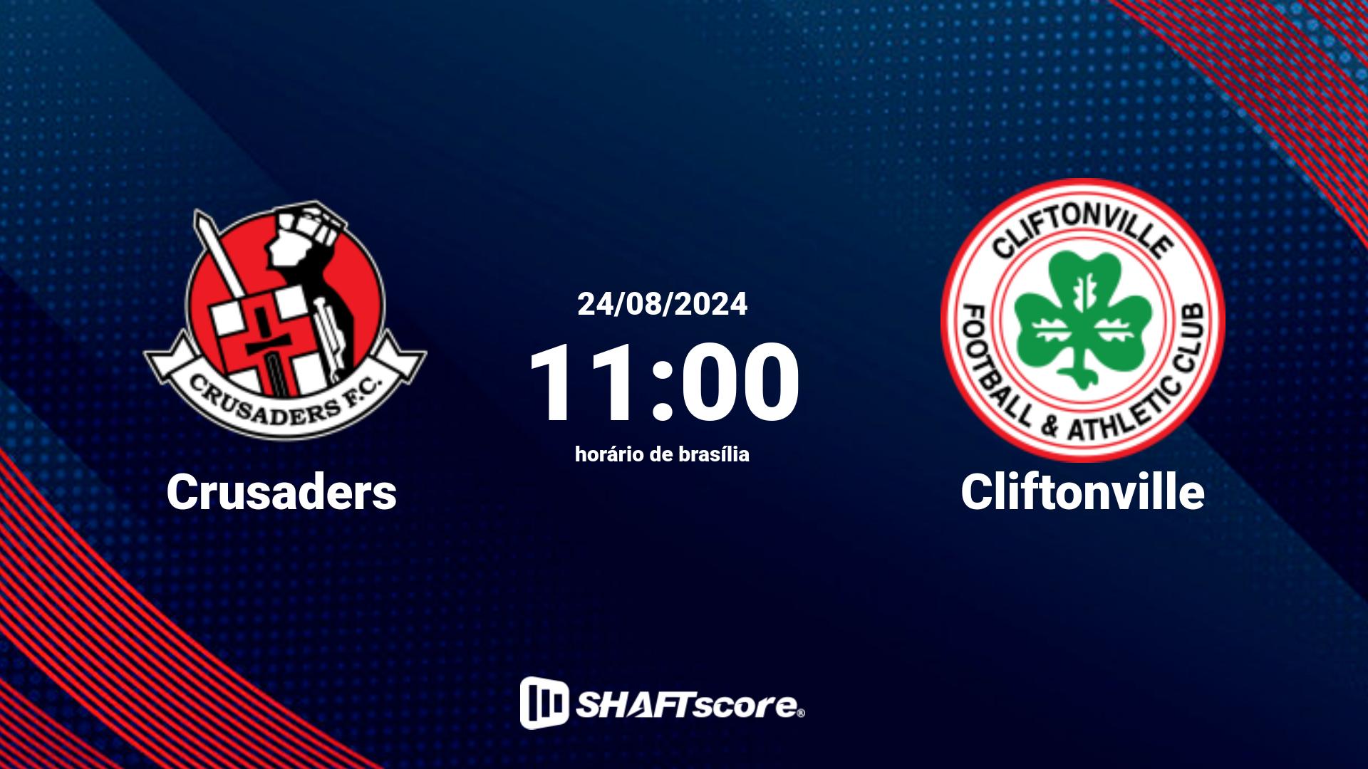 Estatísticas do jogo Crusaders vs Cliftonville 24.08 11:00