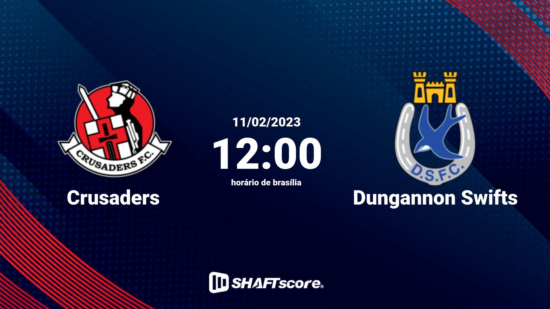 Estatísticas do jogo Crusaders vs Dungannon Swifts 11.02 12:00