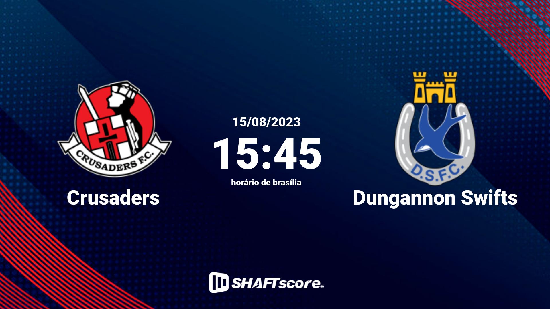 Estatísticas do jogo Crusaders vs Dungannon Swifts 15.08 15:45