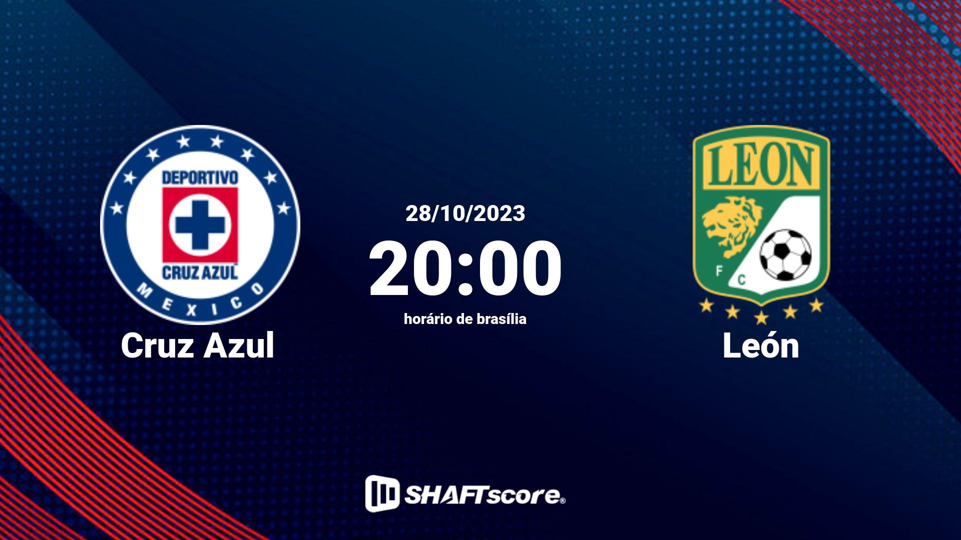 Estatísticas do jogo Cruz Azul vs León 28.10 20:00