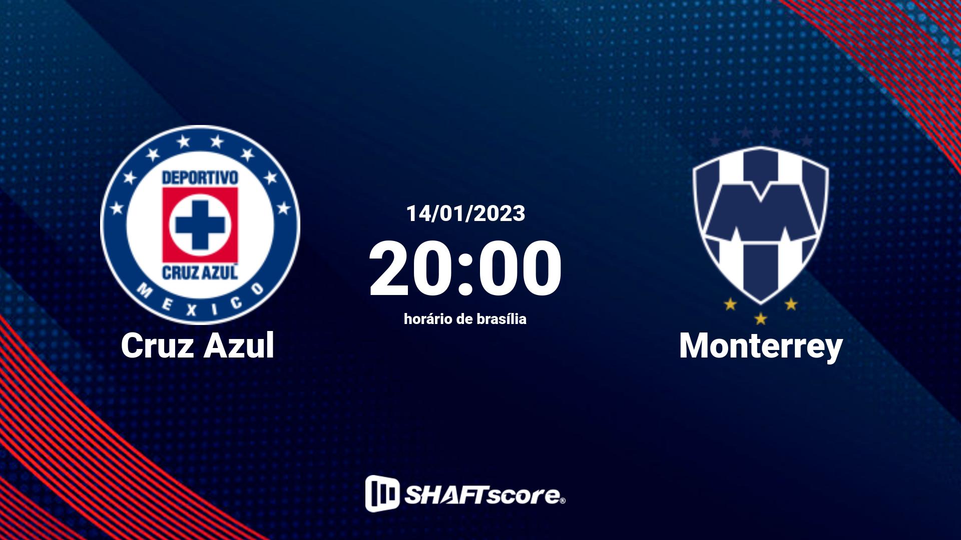 Estatísticas do jogo Cruz Azul vs Monterrey 14.01 20:00