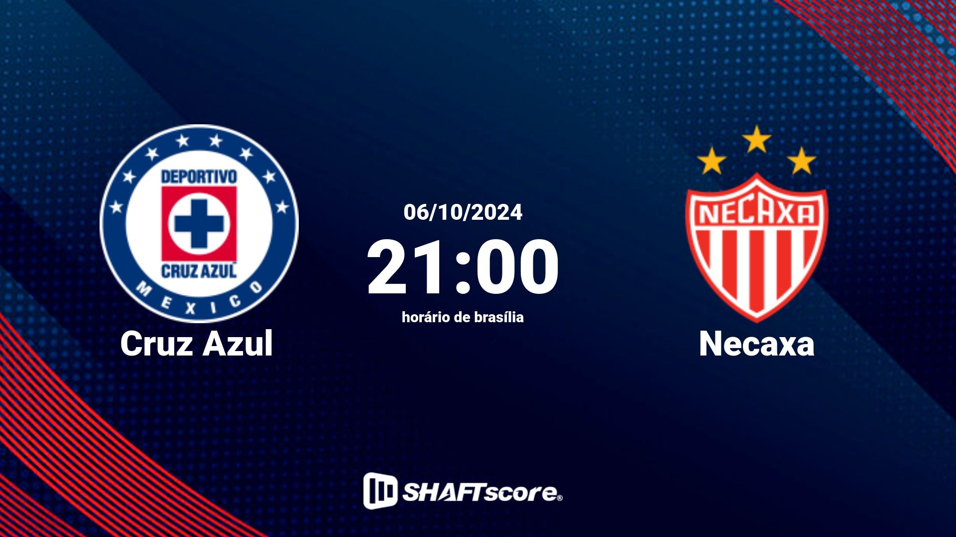 Estatísticas do jogo Cruz Azul vs Necaxa 06.10 21:00