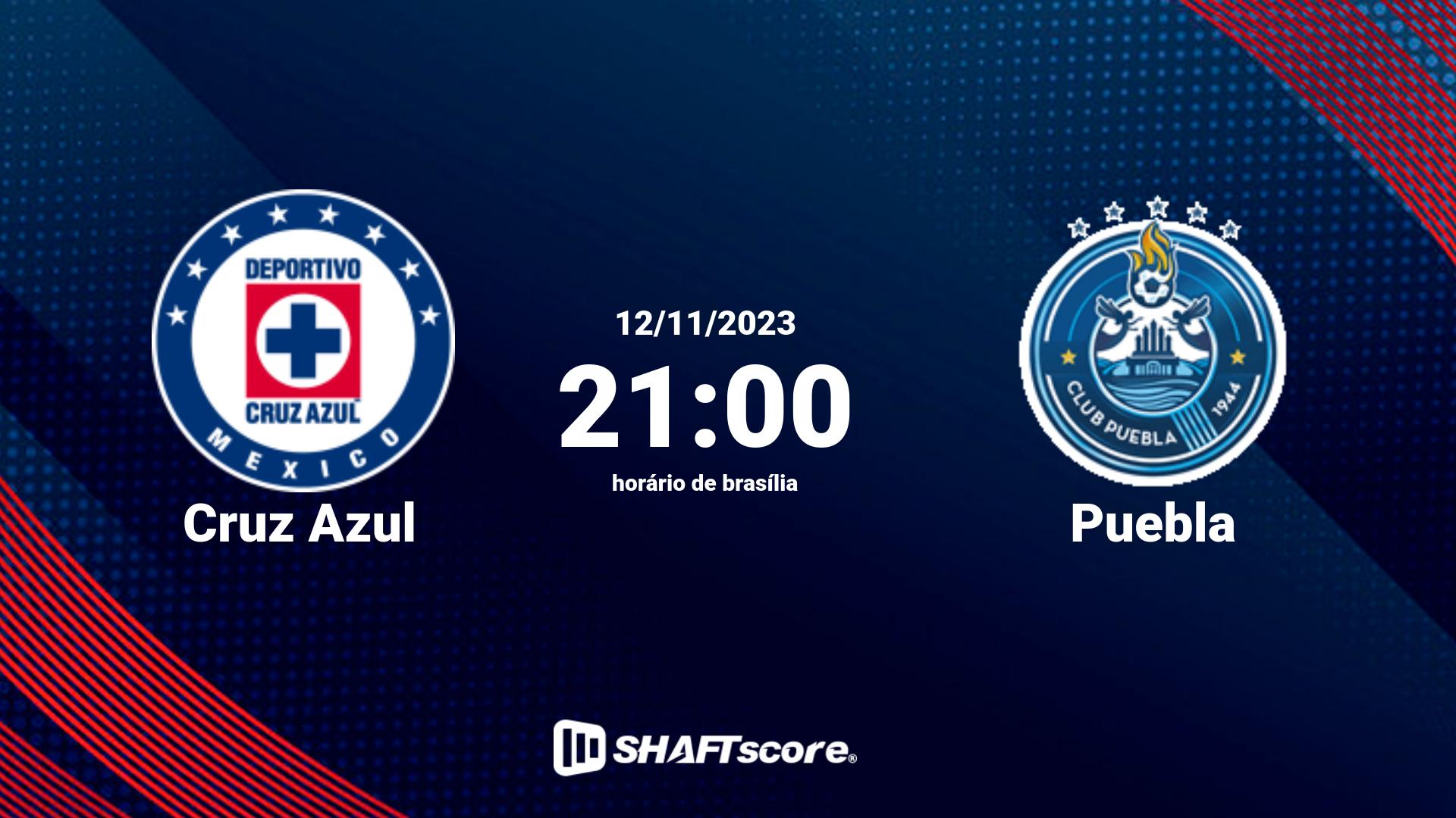 Estatísticas do jogo Cruz Azul vs Puebla 12.11 21:00