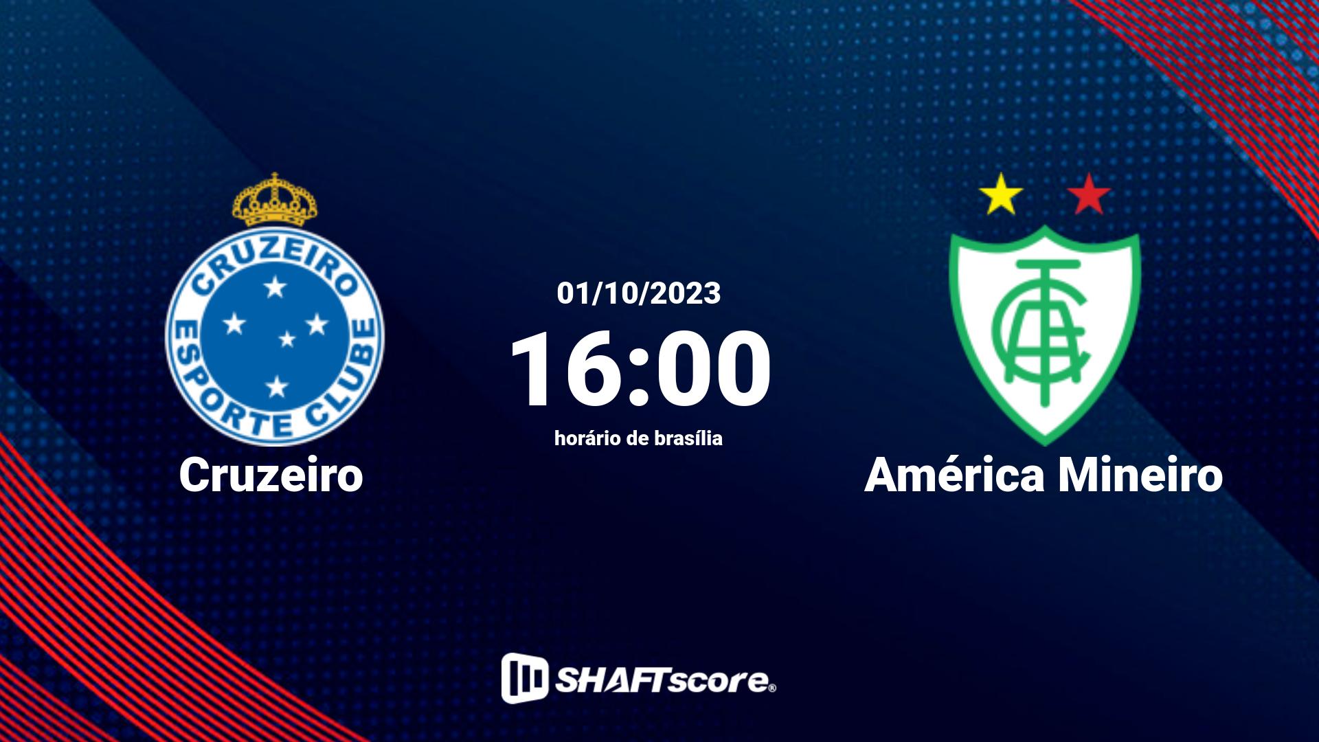 Estatísticas do jogo Cruzeiro vs América Mineiro 01.10 16:00