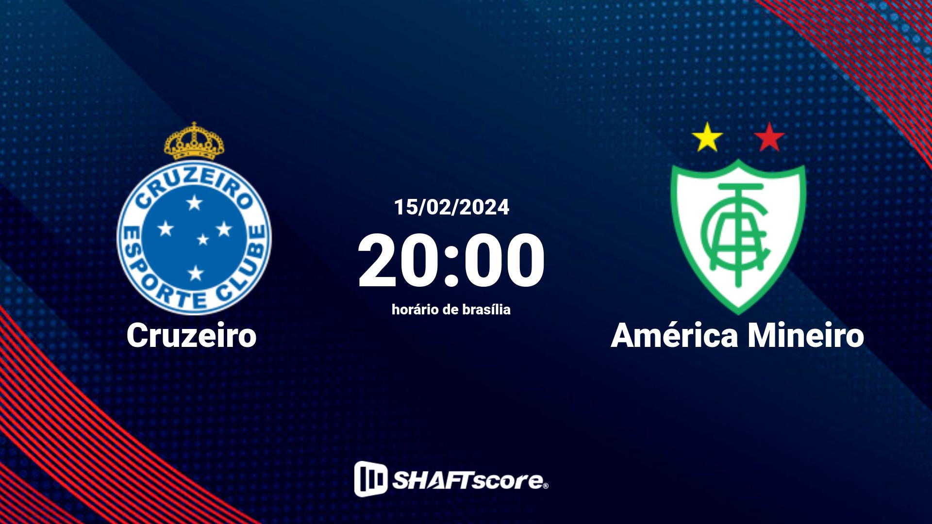 Estatísticas do jogo Cruzeiro vs América Mineiro 15.02 20:00